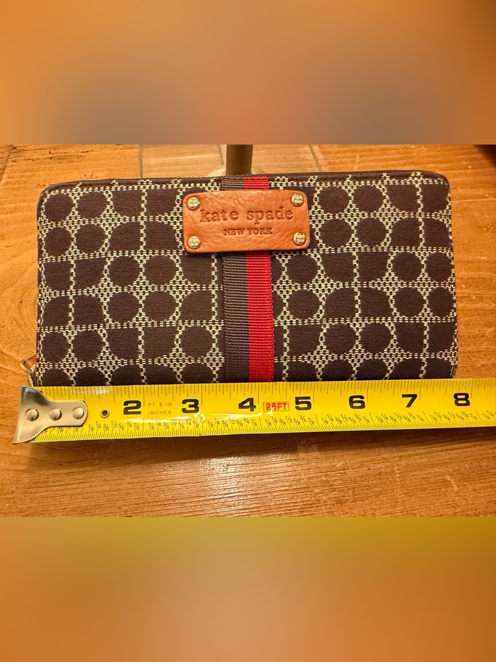 kate spade Black, Red and Brown Striped Wallet - Picture 6 of 6